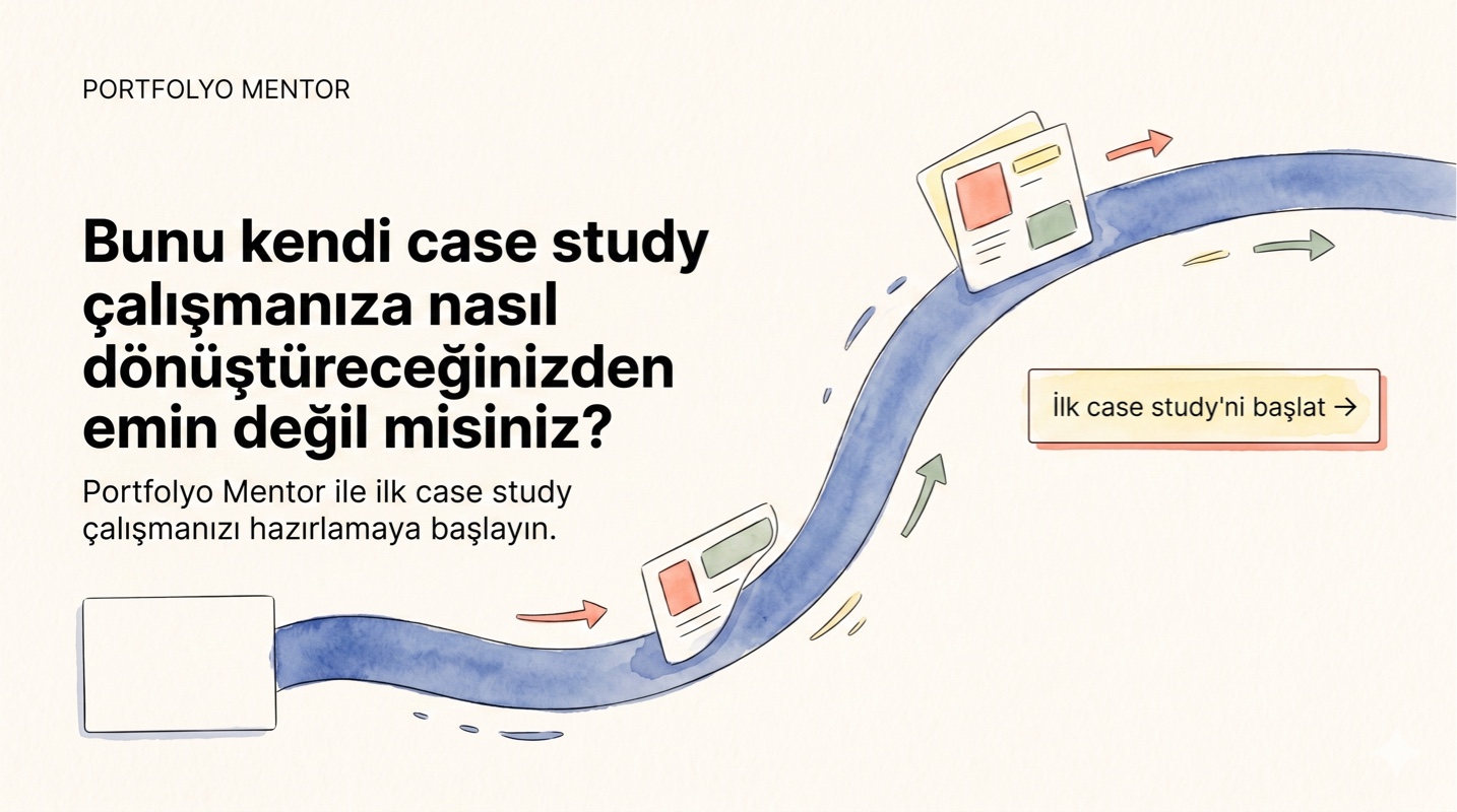 Bunu kendi case study’ne nasıl çevireceğine emin değil misin? İlk case study’ni Portfolyo ile başlat.
